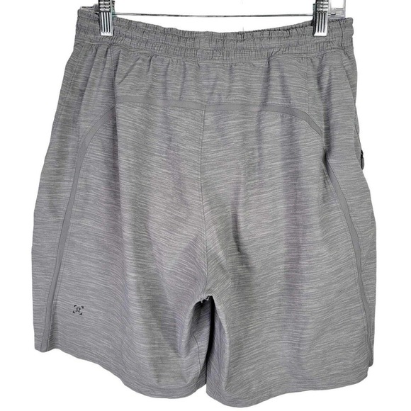 Lululemon Men’s Short Size M Grey Running Training Pockets Drawstring Lined - Picture 3 of 13